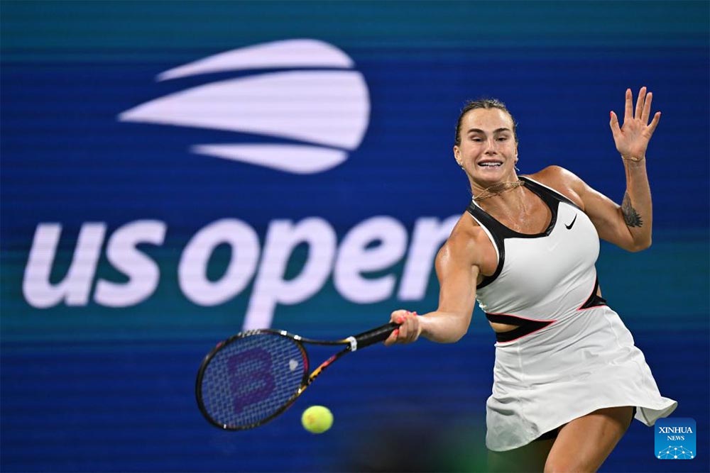 Aryna Sabalenka enters the 2025 US Open women's singles final. Photo: Xinhua
