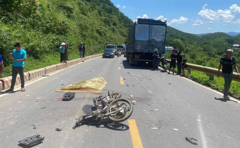 Scene of the accident. Photo: Phu Tho Police