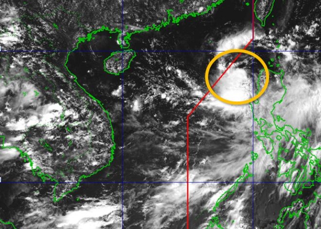 Actualizacion de la posicion de la baja presion en el Mar de China Meridional. Foto: PAGASA