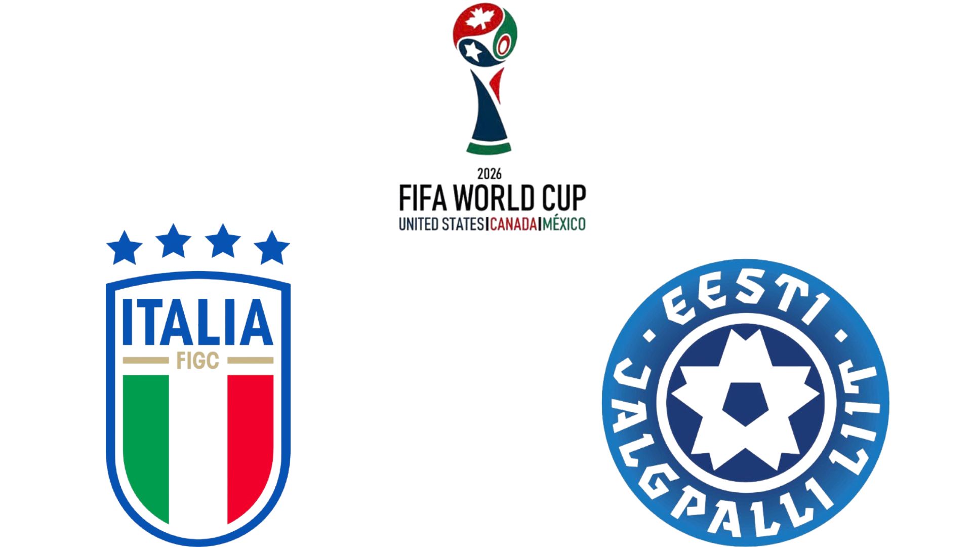 이탈리아 2026 월드컵 예선에서 홈에서 에스토니아 맞이. 그래픽: 반 안