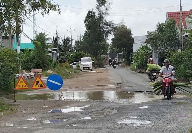 Chu dau tu cho biet, du an cham tien do do giai phong mat bang gap kho khan. Anh: Nhat Ho