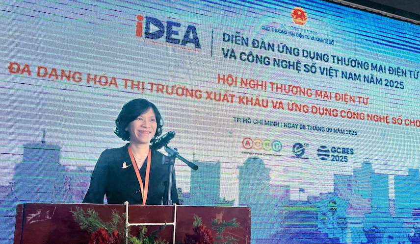 Ba Lai Viet Anh - Pho Cuc truong Cuc Thuong mai dien tu va Kinh te so thong tin - nam 2024, quy mo thi truong TMDT ban le tai Viet Nam dat tren 25 ti USD. Anh: Bo Cong Thuong