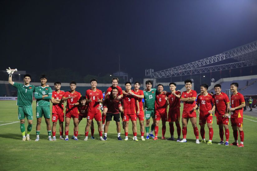 La U23 de Vietnam apunta al primer puesto del Grupo C de la fase de clasificacion para el Campeonato Asiatico Sub-23 de 2026. Foto: Minh Dan