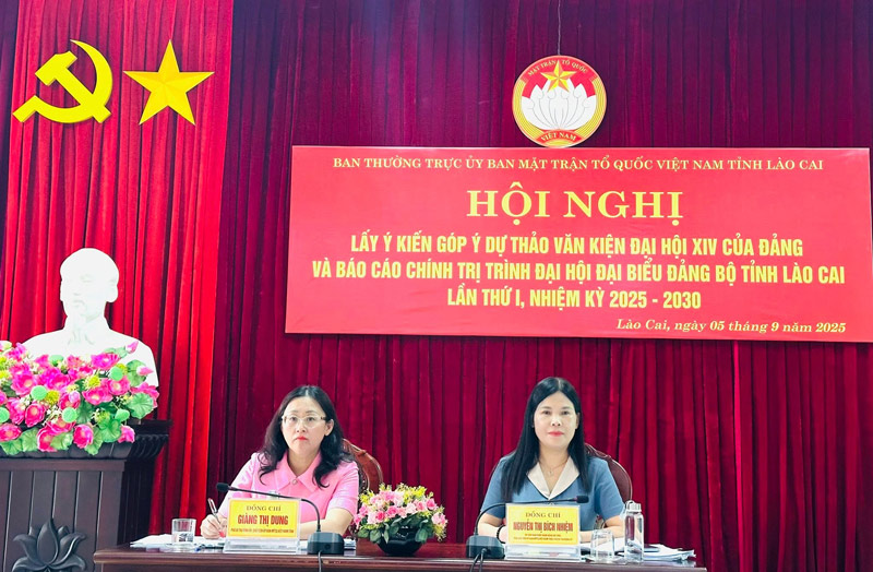 The 2nd Conference of the Vietnam Fatherland Front Committee of Lao Cai province, term 2024 - 2029. Photo: Lao Cai Front