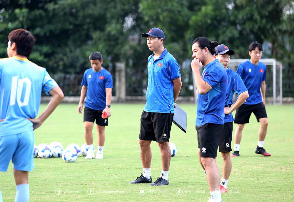 U23 Viet Nam huong den ket qua tot truoc U23 Singapore. Anh: VFF