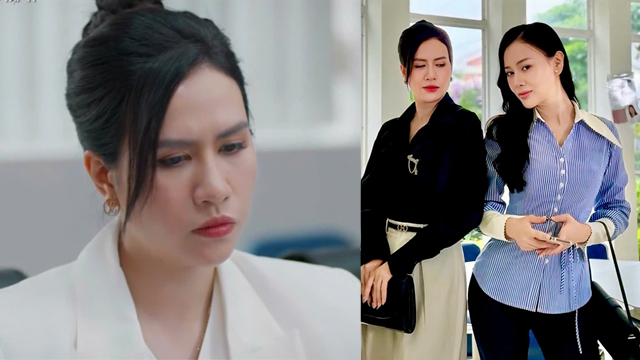 Truc Mai plays the opposite role of Phuong Oanh in "The Wind Rings the Blue Sky". Photo: Character provided