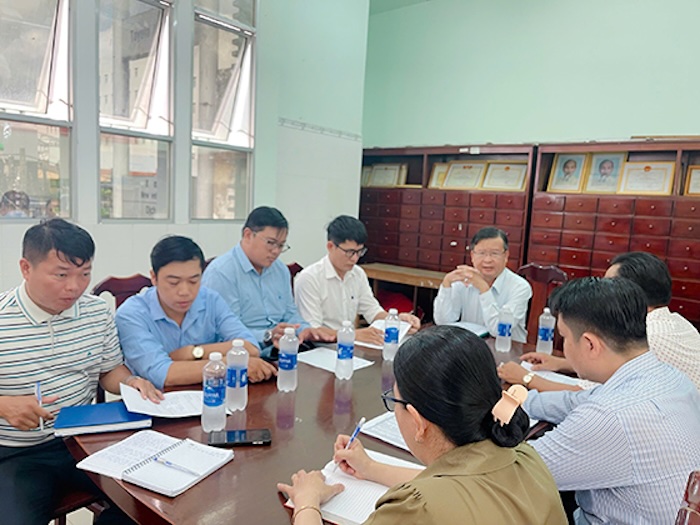CDC Can Tho lam viec tai Tram Y te phuong Cai Khe. Anh: CDC Can Tho.