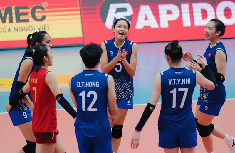 베트남 청소년 배구 AYG 2025 경기 등록 안 함. 사진: VFV