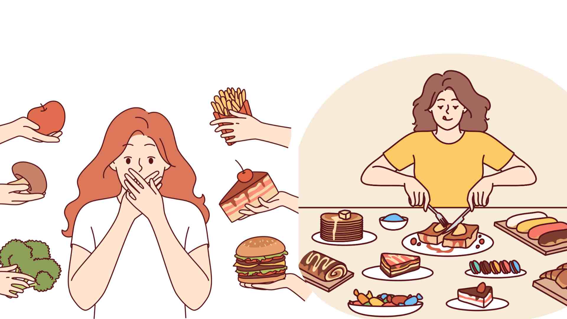 Eating too much will harm your health. Graphics: Ha May