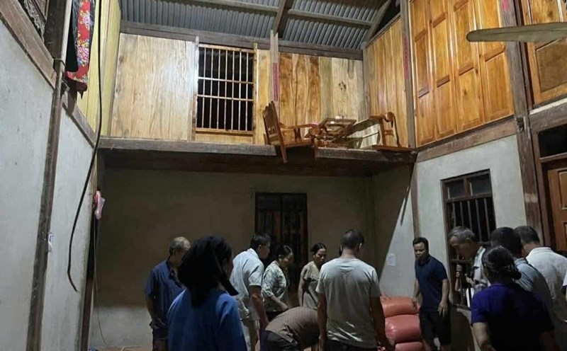The scene of the stilt house where the incident occurred. Photo: Bang Thanh Commune People's Committee