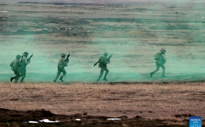 NATO soldiers during an exercise. European countries, including a number of NATO countries, are developing plans to deploy forces to Ukraine. Photo: Xinhua