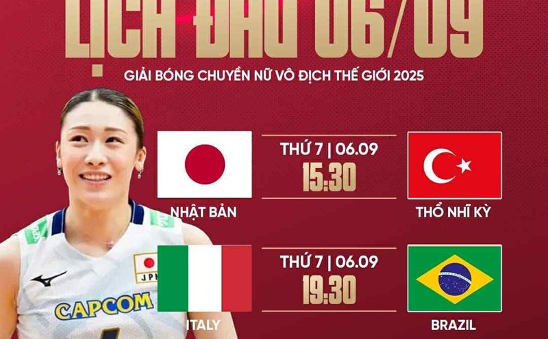 Semi-final matches at the 2025 World Volleyball Championship. Photo: BCVN