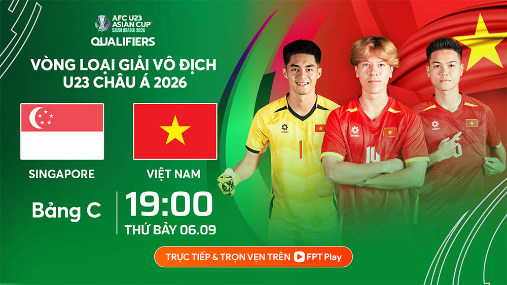 U-23ベトナム代表は、2025年U-23東南アジア選手権予選グループC第2戦でU-23シンガポール代表と対戦します。写真:FPT Play