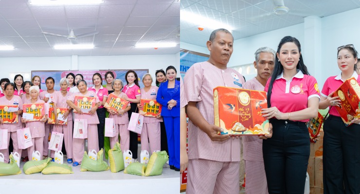 Hoa hậu Doanh nhân Hương sắc Việt Nam 2025 lan tỏa yêu thương qua 100 suất quà thiện nguyện tại Khánh Hòa. Ảnh: Ban tổ chức.