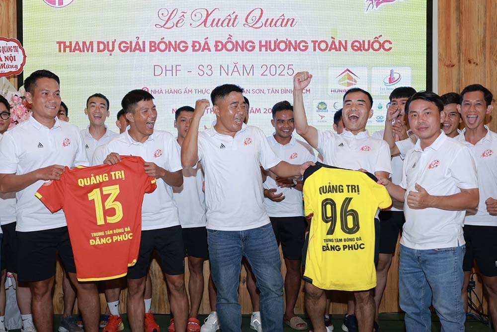 Đội Đồng hương Quảng Trị đặt mục tiêu cao ở Giải đồng hương toàn quốc 2025. Ảnh: Đức Tiếng