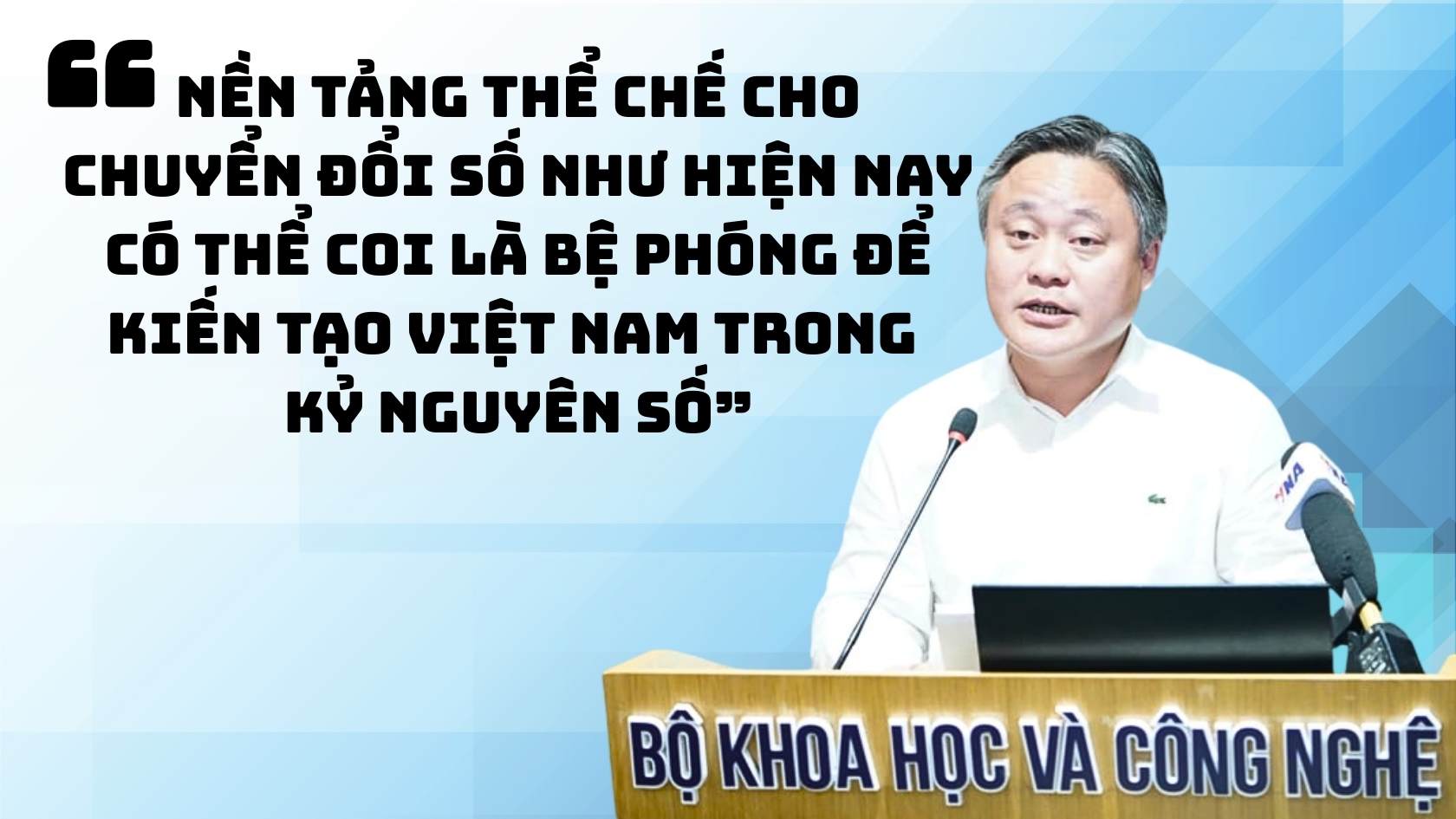 Ong Le Anh Tuan - Pho Cuc truong Cuc Chuyen doi so quoc gia (Bo KHCN) chia se ve the che cho chuyen doi so. Anh + Do hoa: Hao Thien