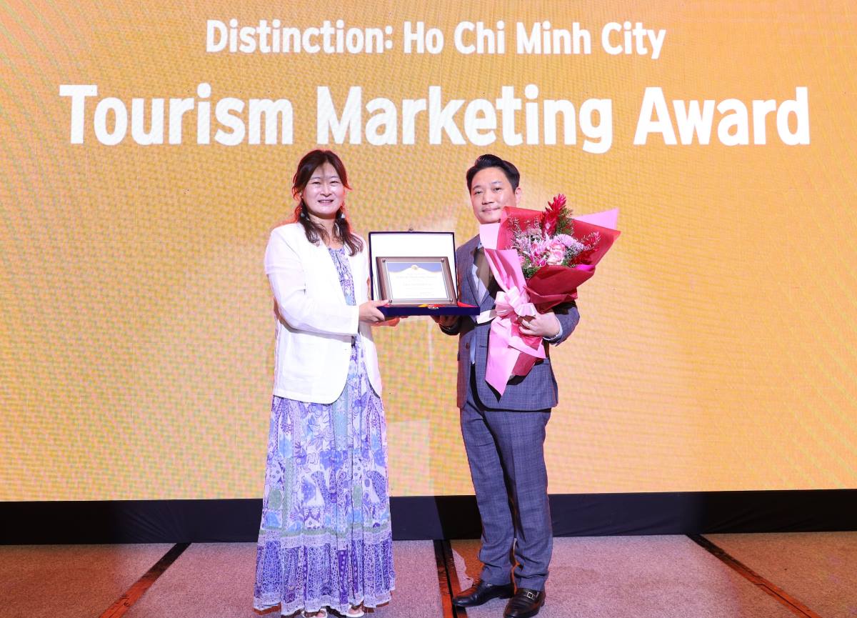 TPHCM duoc vinh danh thanh pho xuat sac o hang muc Tiep thi Du lich TPO Best 2025. Anh: Ban to chuc
