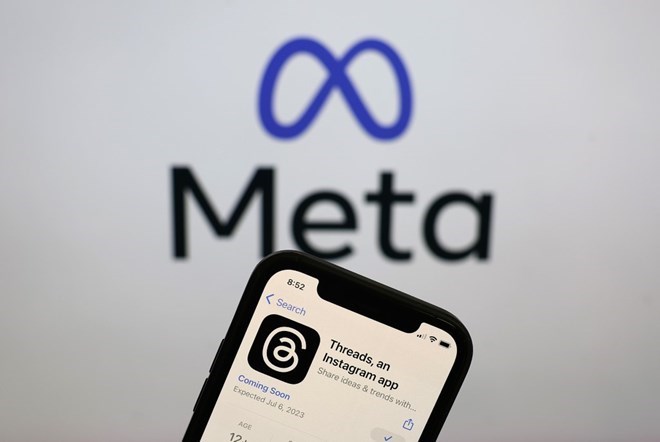 Meta implementa una nueva funcion sobre como mostrar la cadena de articulos en Threads. Foto: AFP