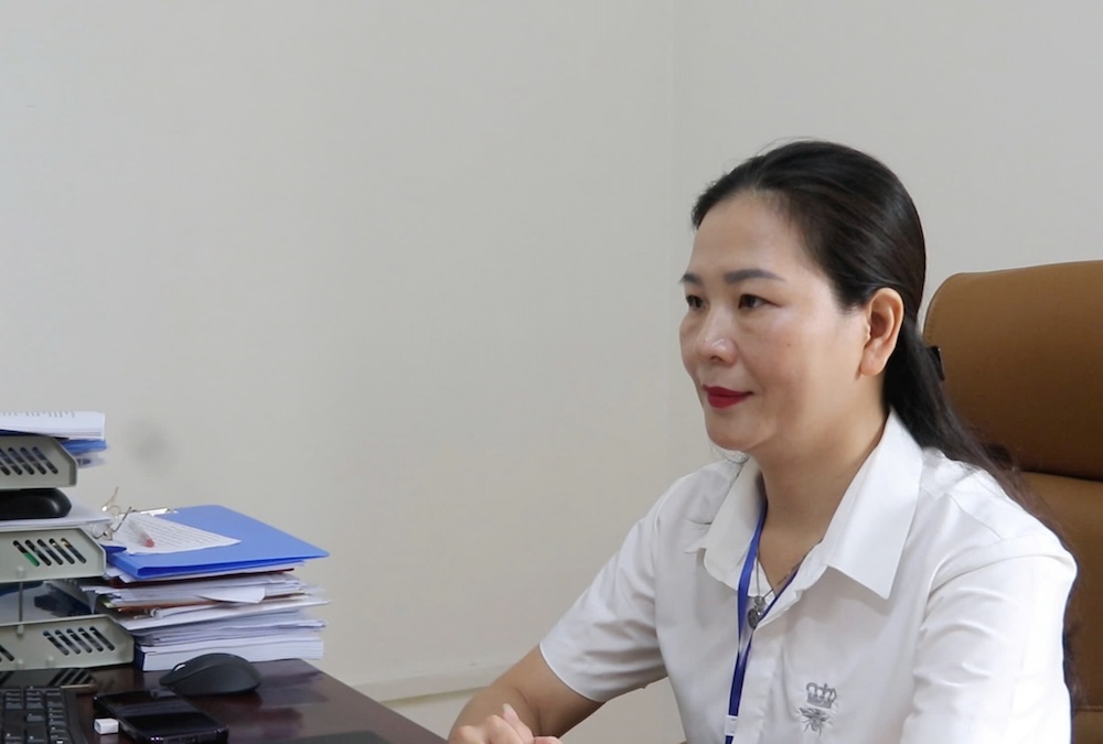 Ba Nguyen Thi Mai Lan - Truong phong Van hoa Xa hoi phuong Tuong Mai. Anh: Nguyen Linh