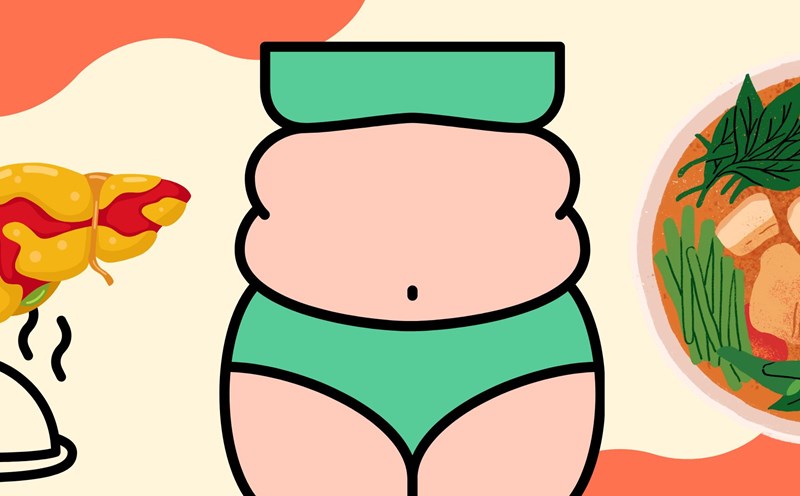 Do not drink too much gas-fortified or sugary water, which can easily cause visceral fat to accumulate. Graphic photo: Huong Son