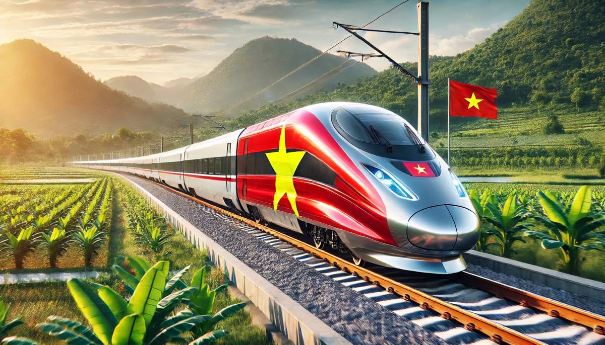 Graphics of the North - South high-speed railway project.