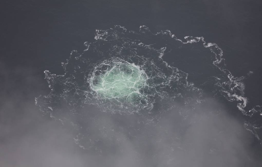 Refuerzo de gas en el Mar Baltico el 27 de septiembre de 2022 tras la explosion del Nord Stream. Foto: Guardia Costera Suecia