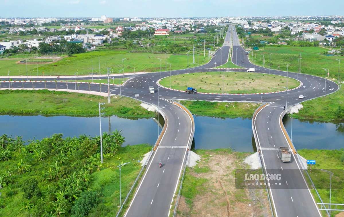 La carretera de circunvalacion al sur de la antigua ciudad de Thai Binh (nueva provincia de Hung Yen) esta a punto de completarse en un futuro proximo. Foto: Ha Vi