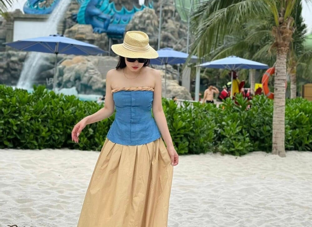 El azul se puede combinar con muchos estilos diversos ayudando a las chicas a ser mas personales y elegantes. Foto: Linh Chi