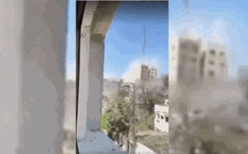 A building in Gaza City was bombed by Israel in just a few seconds. Photo: Israeli Ministry of Defense