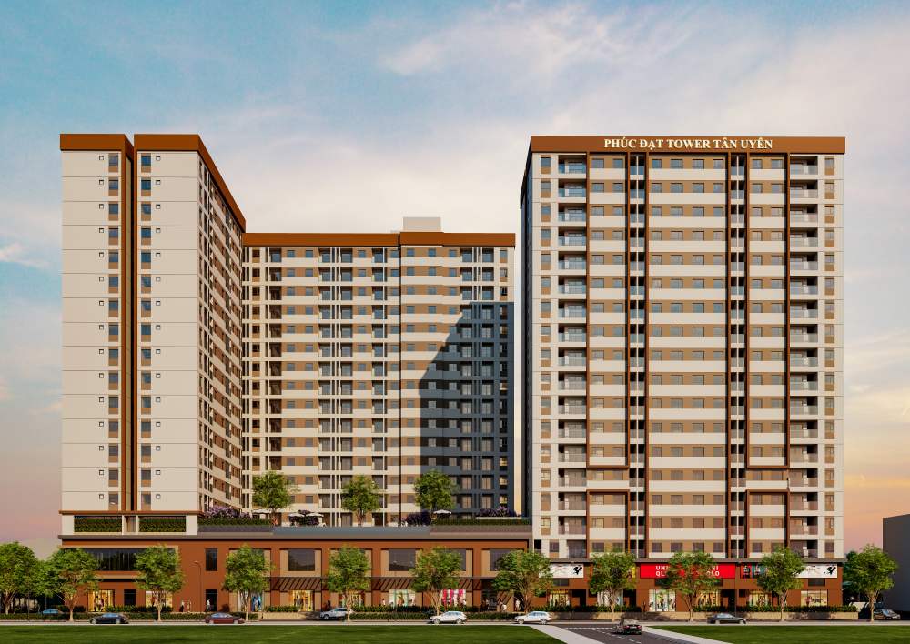 Perspective of the high-rise social housing project to build 936 apartments in Tan Hiep ward. Photo: Provided by Phuc Dat Company