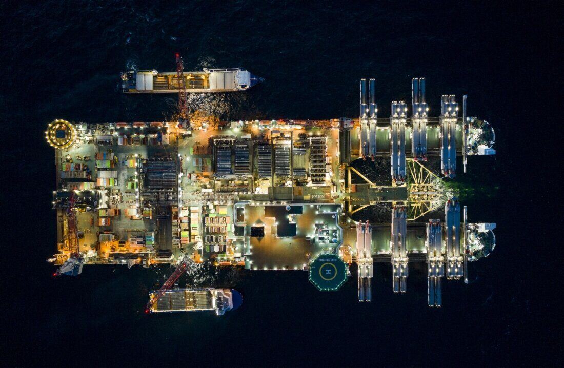 건설 중인 노르트 스트림 2 가스관. 사진: Gazprom