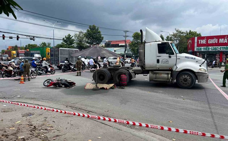Scene of the accident. Photo: Dinh Trong