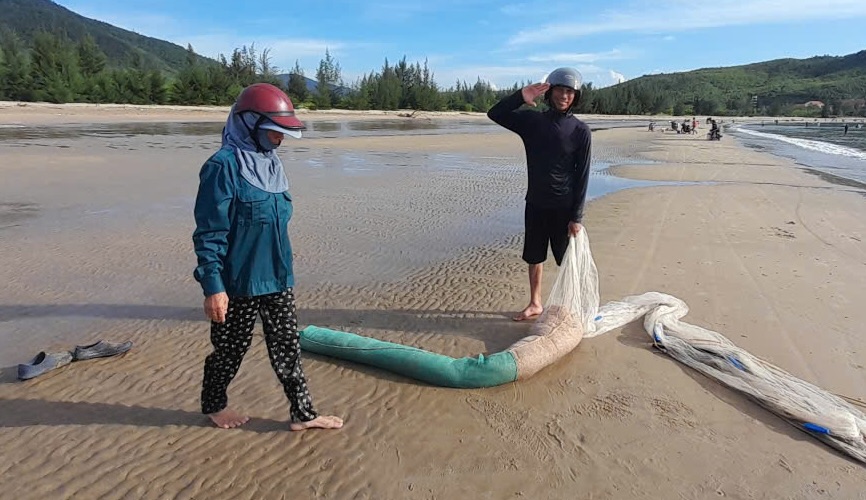 Les habitants sont tres touches par la saison des crues marines a Quang Tri. Photo : Hai Phuong