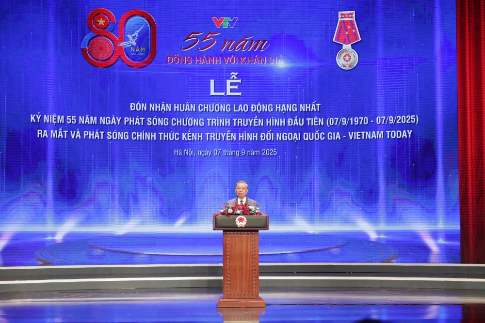 Tong Bi thu To Lam phat bieu tai buoi le. Anh: Phuong Lien