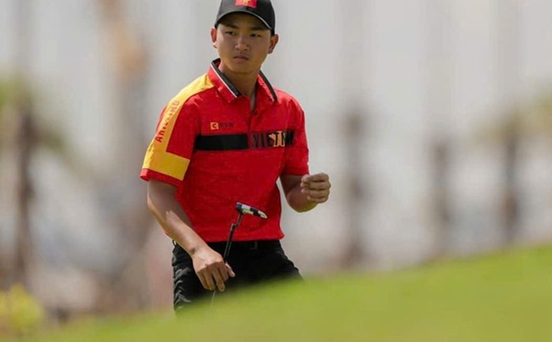 Golf player Nguyen Anh Minh is focusing on preparing professionally for the upcoming tournaments. Photo: VGA