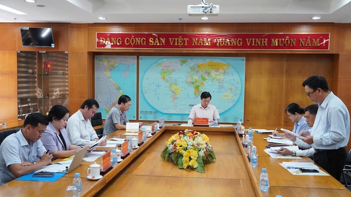 buoi lam viec ve Chuong trinh khoi nghiep tren dia ban tinh Dong Thap. Anh: Cong thong tin dien tu Dong Thap.