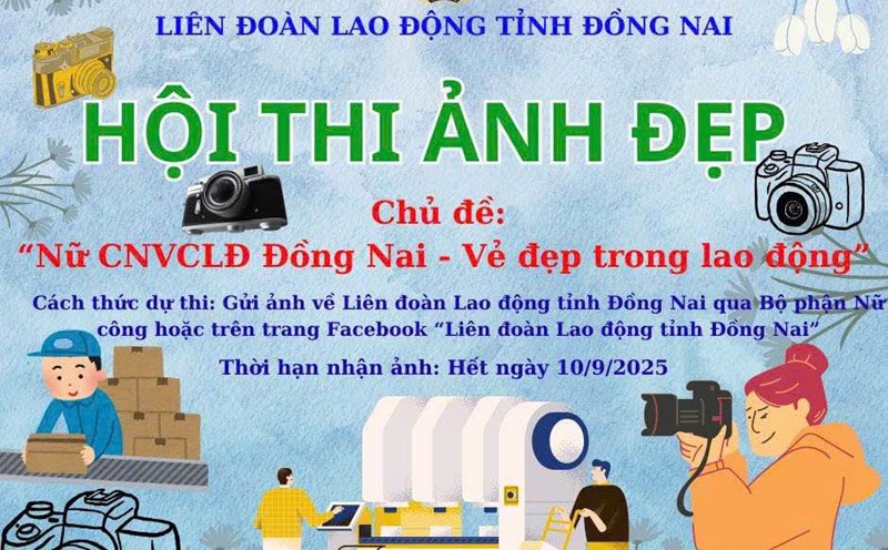 Beautiful photo contest with the theme: "Dong Nai female workers - Beauty in work". Photo: Provincial Federation of Labor