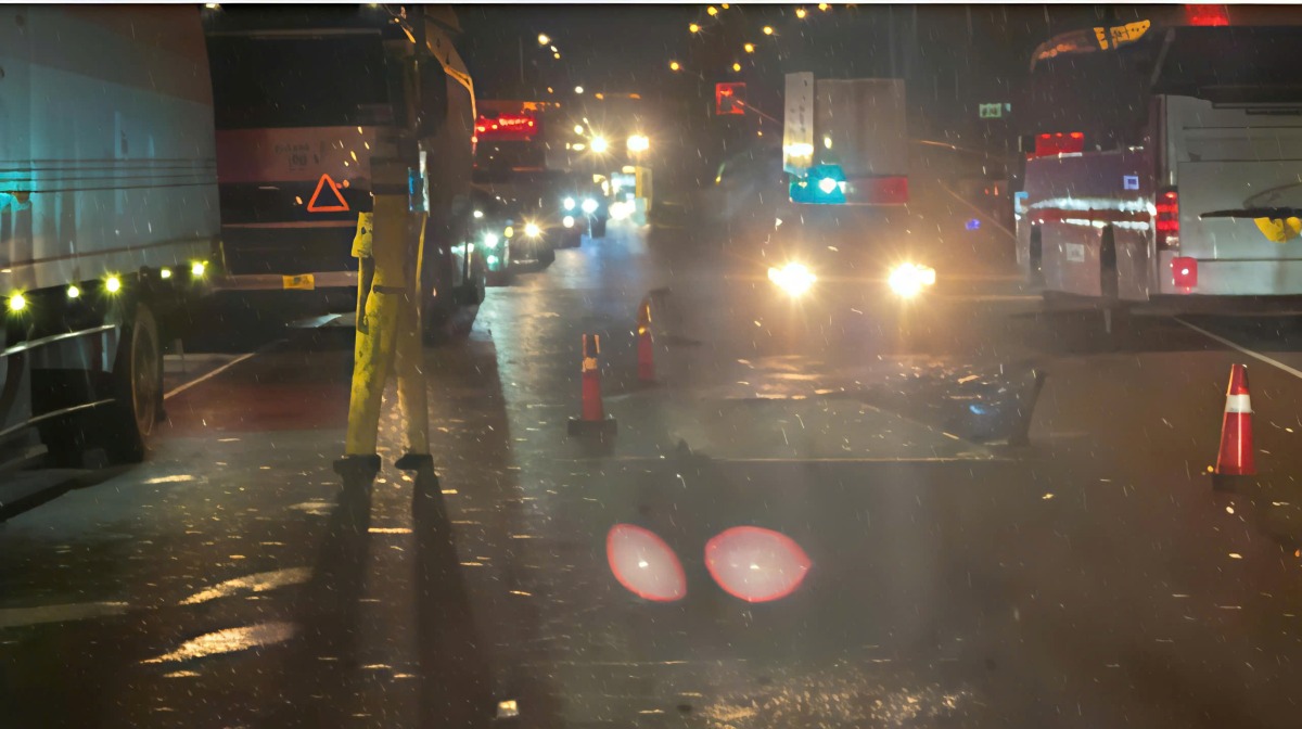Scene de l'accident. Photo : Comite de la securite routiere de la ville de Hai Phong.