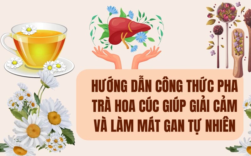 Instructions for making chamomile tea to help relieve discomfort and cool the liver naturally