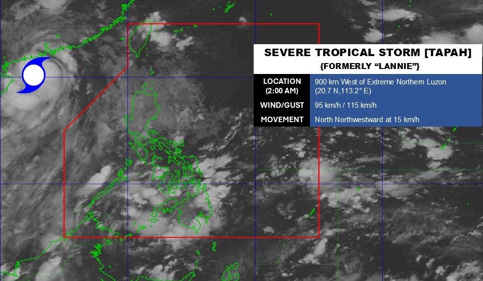 Vi tri tam bao so 7 Tapah hoi 2h ngay 8.9. Anh: PAGASA