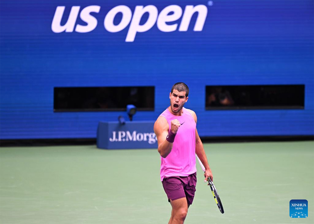 Alcaraz beat Sinner in the 2025 US Open final. Photo: Xinhua