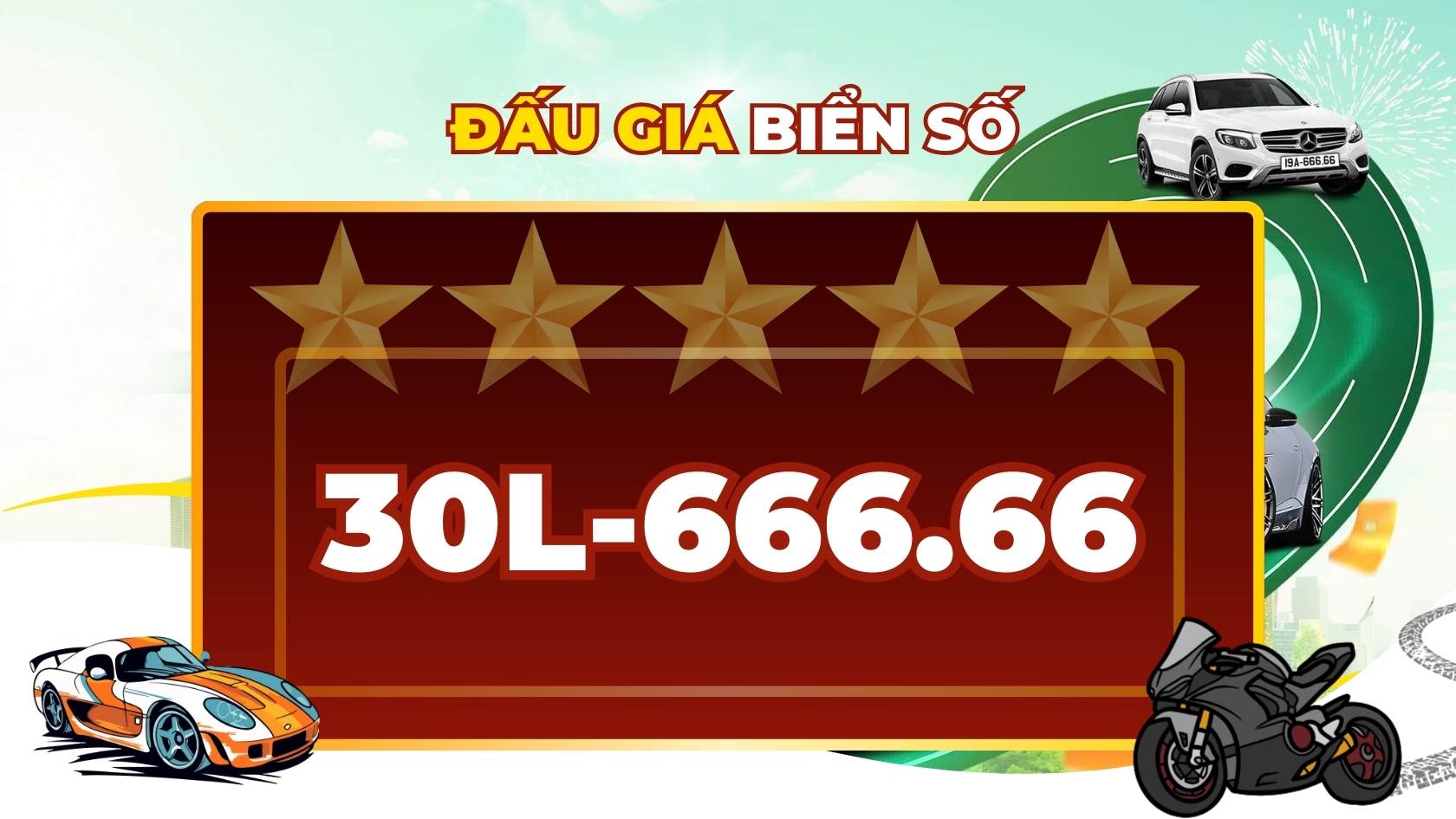 La plaque d'immatriculation 30L-666.66 sera disponible lors de la vente aux encheres du 8 septembre