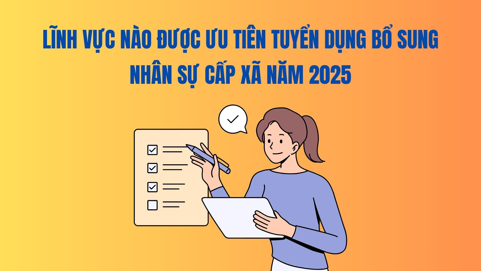 Which areas will be prioritized for additional recruitment of commune-level personnel in 2025