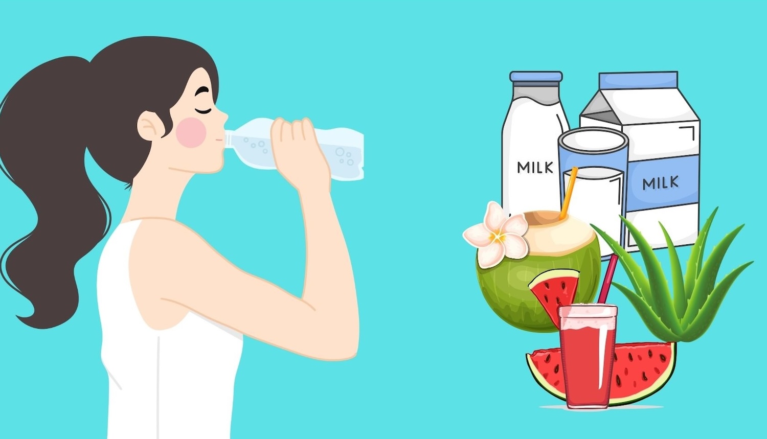 7 healthy drinks and hydrate during hot weather. Graphic photo: My Linh