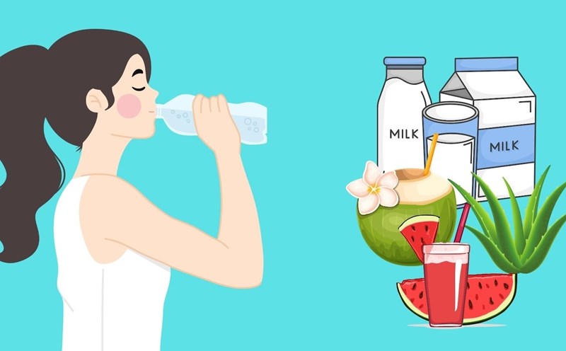7 healthy drinks and hydrate during hot weather. Graphic photo: My Linh