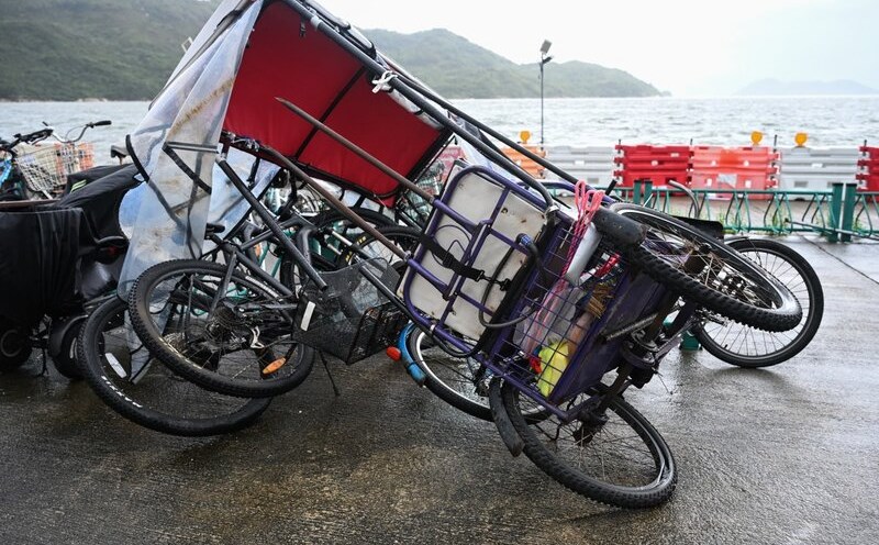Typhoon Tapah made landfall in Hong Kong (China). Photo: AFP