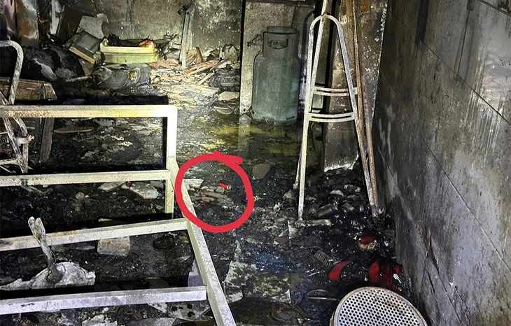 Scene of the explosion at a boarding house in Bac Ninh. Photo: Tuyet Mai