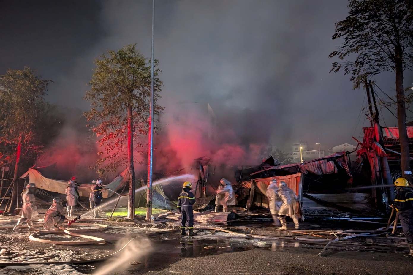 Scene de l'incendie. Photo : Police PCCC