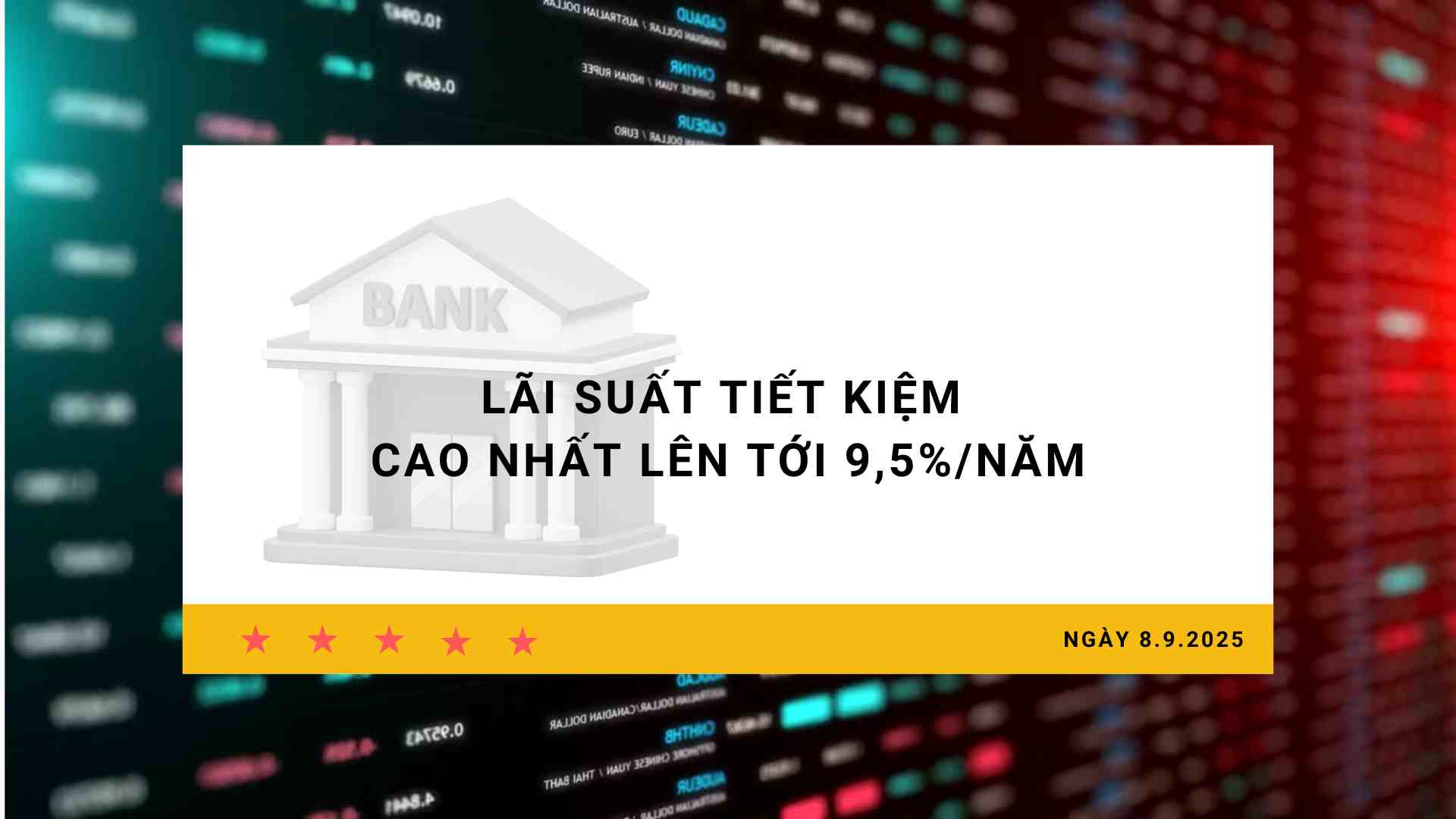 Interest rate 8.9: A series of banks increase interest rates