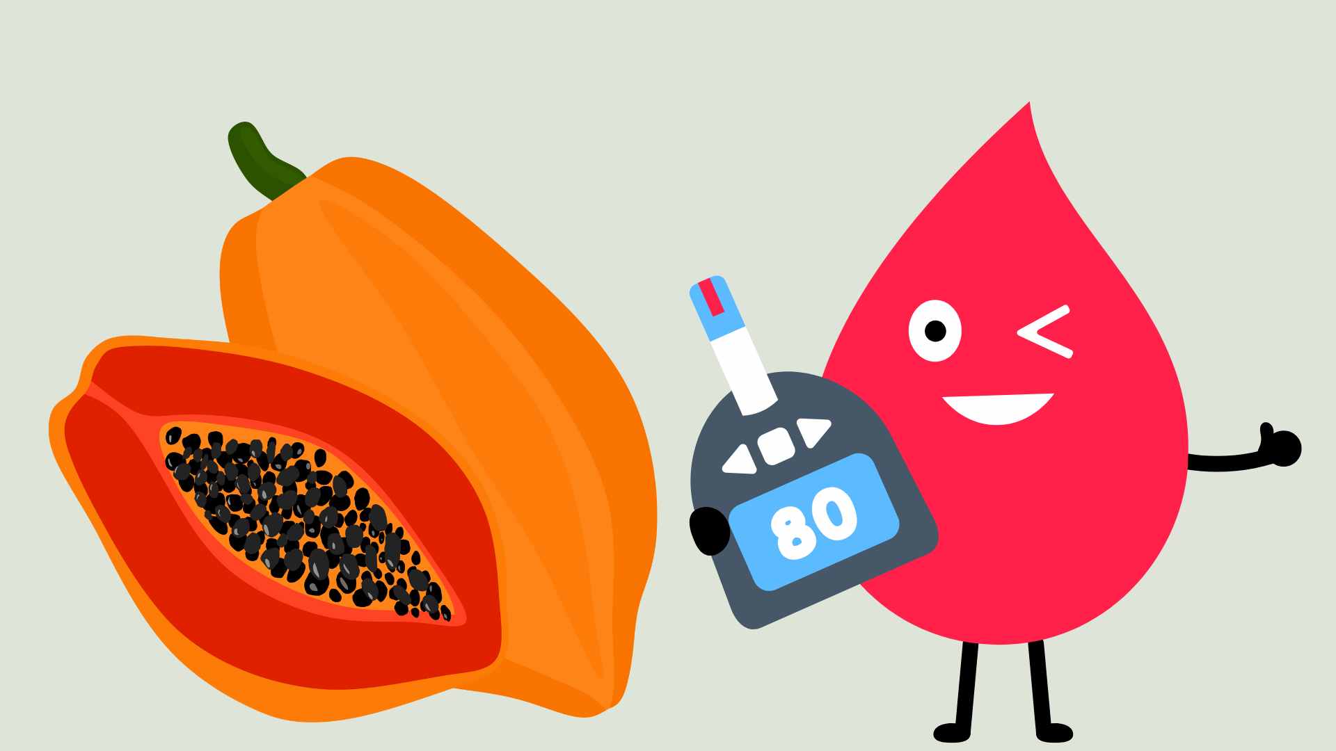 Papaya is rich in nutrients that help lower blood sugar. Graphic photo: Huong Giang